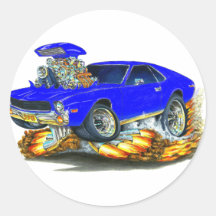 AMX Blue Car Sticker