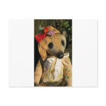 Amy Goodrich Collectables "Embroidered lady bear" Post Card