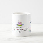 amy, sons, barney, amy's cake coffee mug