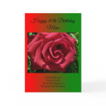 An 80th Birthday Card For A Mother - Rose