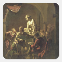 An Academy by Lamplight, c.1768-69 (oil on canvas) Sticker