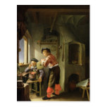 An Alchemist and his Assistant in their Workshop Postcards