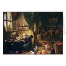 An Alchemist in his Workshop Greeting Card