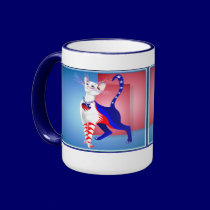 An All American Cat  Mugs mugs