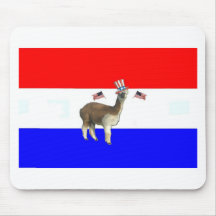 An alpaca 4th of July Mousepad