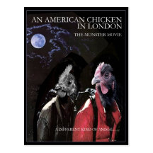 AN AMERICAN CHICKEN IN LONDON POSTCARD