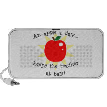 An apple a day keeps the teacher at bay portable speaker