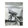 An apprentice fetching water from a fountain postcards