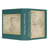 An Authentic 1690 Pirate Map 3 Ring Binder