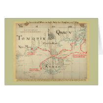 An Authentic 1690 Pirate Map (with embellishments) Greeting Cards