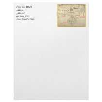 An Authentic 1690 Pirate Map (with embellishments) Letterhead Design
