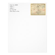 An Authentic 1690 Pirate Map (with embellishments) Letterhead Design
