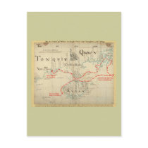 An Authentic 1690 Pirate Map (with embellishments) Postcards
