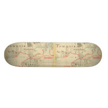 An Authentic 1690 Pirate Map (with embellishments) Custom Skate Board