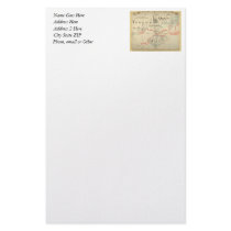 An Authentic 1690 Pirate Map (with embellishments) Personalized Stationery