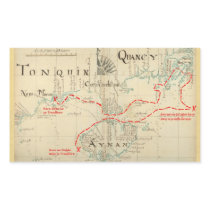 An Authentic 1690 Pirate Map (with embellishments) Rectangle Sticker