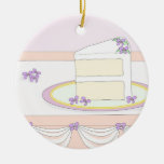An Elegant Slice Of Wedding Cake Ornaments