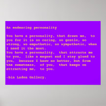 An endearing personality - Customized Posters