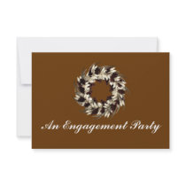 "An Engagement Party" - Cream/Brown Wreath