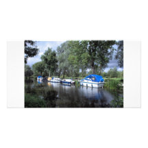 An English River with Boats Photo Cards