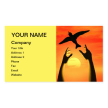 An eye catching card with a message of freedom business card templates
