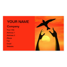 An eye catching message of freedom business card templates