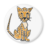 AN- Funky Tiger Cartoon Magnet