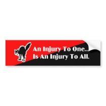An injury to one... 2 bumpersticker