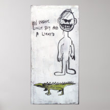 "AN INSANE LITTLE BOY AND A LIZARD" PRINT