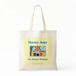 An Ocean Breeze Haiku Art Grocery Tote Bag