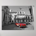 An old Corvette in old Havana Posters