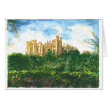 An old Engish Castle from a distance Greeting Card