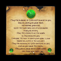 An Old Irish Blessing Parchment for Luck magnets