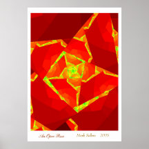 An Open Rose Print