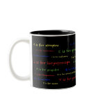 Anaesthetist's A to Z Mug - black