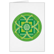 Anahata chakra Mandala - greeting card Karte
