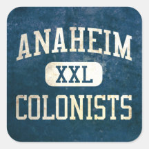 Anaheim Colonists Athletics Square Stickers