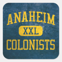 Anaheim Colonists Athletics Square Stickers