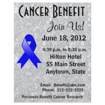 Anal Cancer Awareness Benefit Grey Floral Flyer