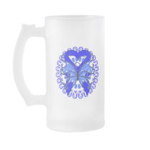 Anal Cancer Butterfly Circle of Ribbons Coffee Mug