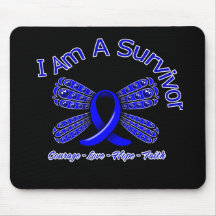 Anal Cancer Butterfly I Am A Survivor Mouse Pad