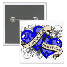 Anal Cancer Cancer Survivor Dual Hearts Pin