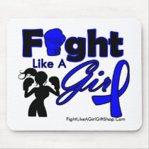 Anal Cancer Fight Like A Girl Silhouette Mouse Pad