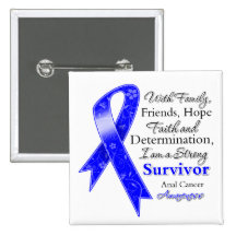 Anal Cancer Support Strong Survivor Pin