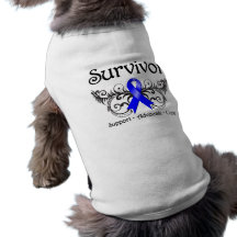 Anal Cancer Survivor Floral Deco Dog T-shirt