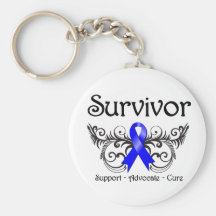 Anal Cancer Survivor Floral Deco Key Chains