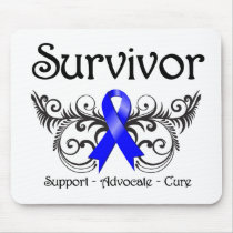 Anal Cancer Survivor Floral Deco Mouse Pad