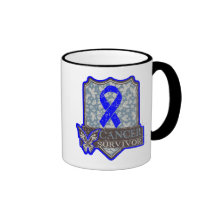 Anal Cancer Survivor Vintage Butterfly Coffee Mugs