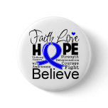 Anal Cancer Typographic Faith Love Hope Buttons