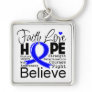 Anal Cancer Typographic Faith Love Hope Keychains
